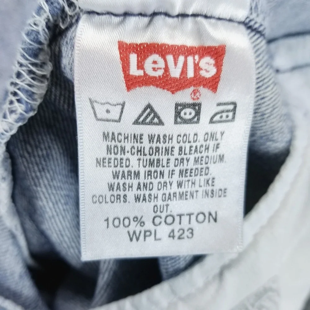 Levis 501 Jeans Mens 36x29 Blue Straight Button Fly Mid Rise‎ Medium Wash Y2K